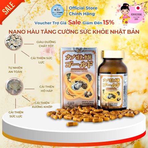 Tinh Chất Hàu Biển Nano Oyster Gold Nhật Bản 120 Viên - Hỗ Trợ Tăng Cường Sức Khỏe Nam Giới Nhập Khẩu Chính Hãng
