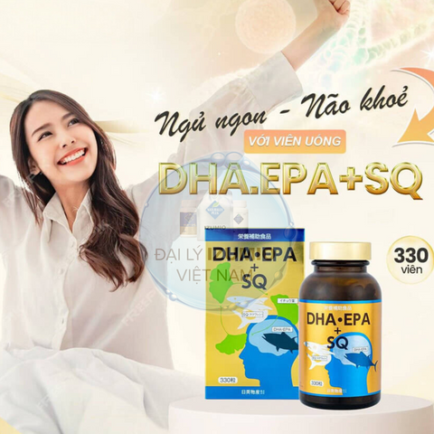 Hộp 330 Viên Uống Dầu Cá DHA EPA SQ Nhật Bản - Bổ Mắt, Hỗ Trợ Omega-3, Cải Thiện Thị Lực và Sức Khỏe Tim Mạch, Voucher 15%