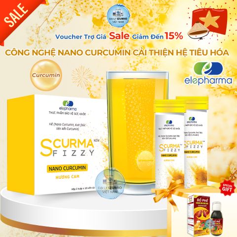 Viên Sủi Dạ Dày Scurma Fizzy Elepharma - Hỗ trợ Tiêu Hóa, Giảm Triệu Chứng Trào Ngược, Chính Hãng Việt Nam 10 Viên
