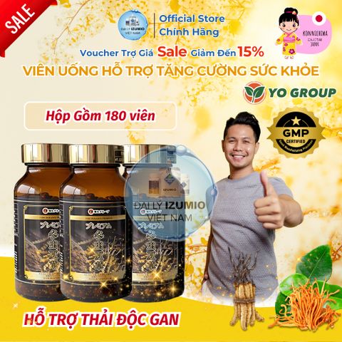 Viên Uống Đông Trùng Hạ Thảo Tohchukasou Premium - Tăng Cường Sức Khỏe và Sinh Lực, Nhập Khẩu Chính Hãng Nhật Bản, 180 Viên