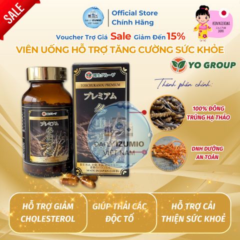 Viên Uống Đông Trùng Hạ Thảo Tohchukasou Premium - Tăng Cường Sức Khỏe và Sinh Lực, Nhập Khẩu Chính Hãng Nhật Bản, 180 Viên