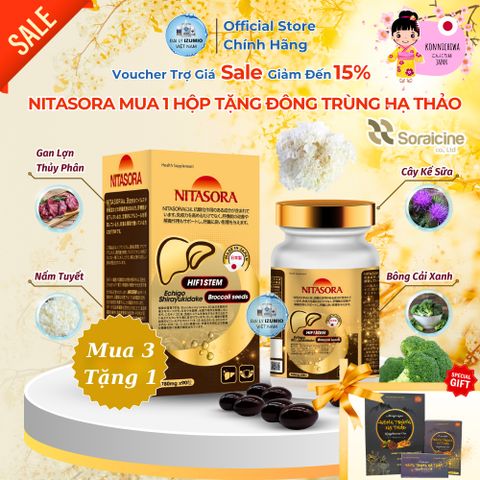 Viên NITASORA Soraicine - 60 Viên Tái Sinh Tế Bào Gan, Nhật Bản - Chương Trình Mua 6 Tặng 1, Hỗ Trợ Cải Thiện Chức Năng Gan