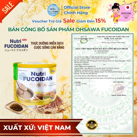 Thực Dưỡng Nutri Fucoidan Plus 500g - Tăng Cường Miễn Dịch Dành Cho Người Ăn Chay, Tiểu Đường Chính Hãng Nhật Bản
