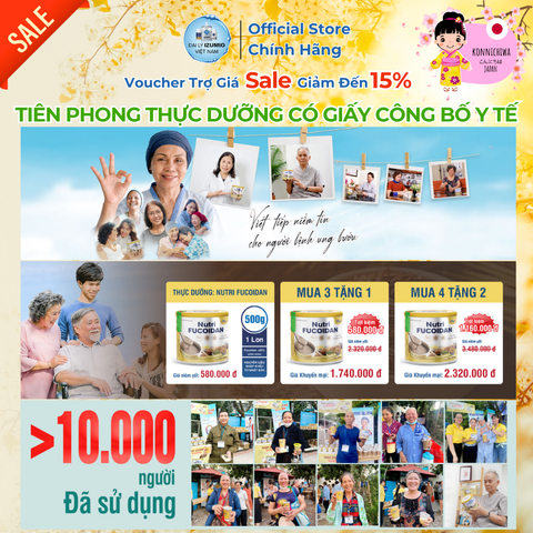 Thực Dưỡng Nutri Fucoidan Plus 500g - Tăng Cường Miễn Dịch Dành Cho Người Ăn Chay, Tiểu Đường Chính Hãng Nhật Bản
