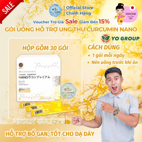 Hộp 30 Gói Bột Nghệ Nano Ukon Premium Nhật Bản - Hỗ Trợ Làm Đẹp & Tăng Cường Miễn Dịch Chính Hãng