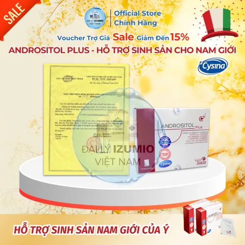 Andrositol Plus - Hỗ Trợ Sinh Sản Nam Giới, Tăng Cường Tinh Trùng Hiệu Quả - Sản Phẩm Chính Hãng Nhập Khẩu Từ Ý