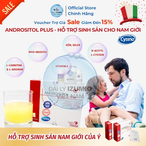 Andrositol Plus - Hỗ Trợ Sinh Sản Nam Giới, Tăng Cường Tinh Trùng Hiệu Quả - Sản Phẩm Chính Hãng Nhập Khẩu Từ Ý