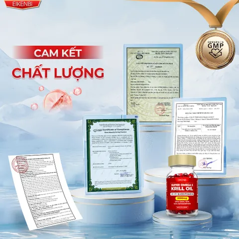 Viên Uống Dầu Nhuyễn Thể Super Omega 3 Krill Oil Eikenbi - Hỗ Trợ Tim Mạch, Tăng Cường Sức Khỏe, Chính Hãng Nhật Bản