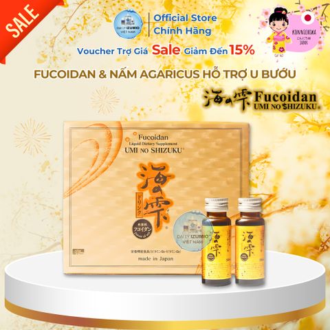 Fucoidan Vàng Umi No Shizuku - Thùng 30 Chai Nước Uống Hỗ Trợ Điều Trị U Bướu Chính Hãng Nhật Bản, Tăng Cường Đề Kháng, Bảo Vệ Sức Khỏe