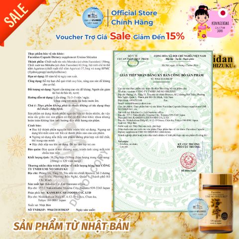 Fucoidan Vàng Umi No Shizuku - Thùng 30 Chai Nước Uống Hỗ Trợ Điều Trị U Bướu Chính Hãng Nhật Bản, Tăng Cường Đề Kháng, Bảo Vệ Sức Khỏe