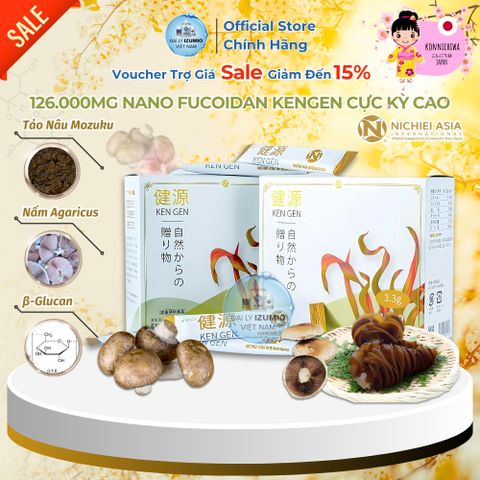 Tảo Nâu Kengen Nano Fucoidan 126.000mg - Hỗ Trợ Miễn Dịch, Chống Di Căn - Hộp 60 Gói Chính Hãng Nhập Khẩu Từ Nhật Bản