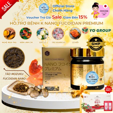 Viên Uống Hỗ Trợ Bệnh K Nano Fucoidan Premium YoGroup - Giải Pháp Sức Khỏe Từ Tảo Biển Nhật Bản, Hỗ Trợ Miễn Dịch và Chống Oxy Hóa
