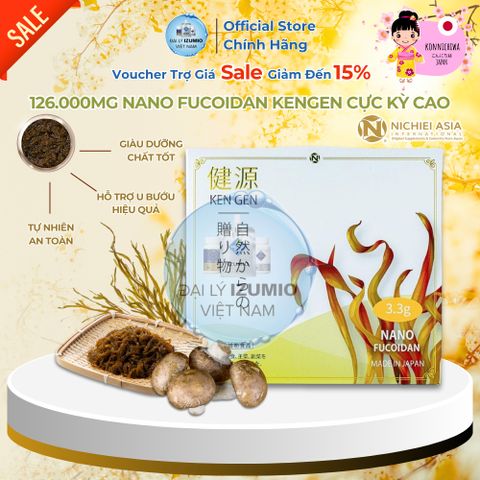 Tảo Nâu Kengen Nano Fucoidan 126.000mg - Hỗ Trợ Miễn Dịch, Chống Di Căn - Hộp 60 Gói Chính Hãng Nhập Khẩu Từ Nhật Bản