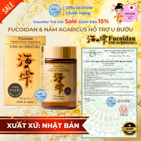 Hộp 120 Viên Uống Fucoidan Vàng Umi No Shizuku Nhật Bản - Hỗ Trợ Giảm Thiểu U Bướu, Sản Phẩm Chính Hãng Chất Lượng Cao
