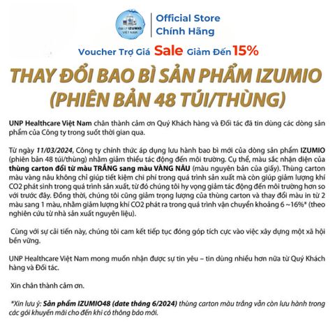 Nước IZUMIO Hydrogen 3.3ppm - Gói 200ml Tăng Cường Sức Khỏe, Thanh Lọc Cơ Thể Nhập Khẩu Chính Hãng Từ Nhật Bản