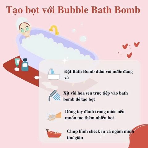 Viên BUBBLE BATH Tạo Bọt Thả Bồn Tắm - Hương Hoa Sang Trọng, Thư Giãn, Dưỡng Ẩm Da - Nana Shop