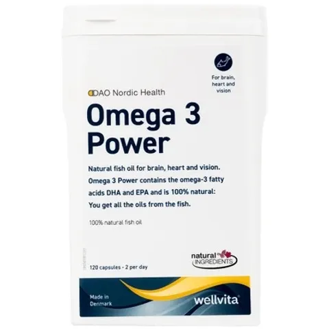 Viên uống Omega 3 Power DAO Nordic Health - Hỗ trợ sức khỏe tim mạch, cải thiện chức năng não và thị lực (120 viên)