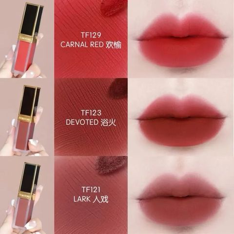 Son Kem Tom Ford Liquid Lip Luxe Matte Màu 129 Carnal Red Đỏ Tươi Chính Hãng – Chất Son Sang Trọng, Độ Bám Lâu, Dưỡng Ẩm Tối Ưu