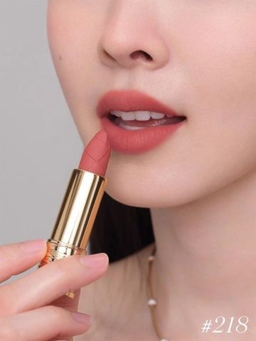 Son Lancome Valentine 218 Petite Maille Chính Hãng - Màu Hồng Cánh Hoa Sang Trọng Dưỡng Ẩm Cho Môi Mềm Mại