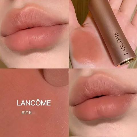 Son Lì Lancôme L'absolu Rouge Intimate 215 First Kiss - Son Màu Cam Nude Cao Cấp Chính Hãng - Trang Điểm Quyến Rũ Tự Nhiên