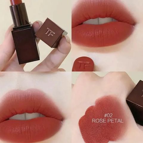 Son Lì Tom Ford TF Lip Color Matte 02 Rose Petal - Son Môi Đỏ Đất Cao Cấp Chính Hãng, Bền Màu, Sang Trọng và Quyến Rũ