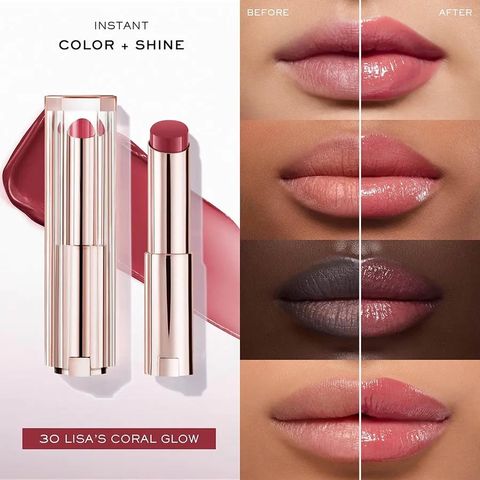 Son Dưỡng Lancôme Idôle Lip Squalane Butterglow 30 Lisa's Coral Glow - Màu Hồng San Hô Cao Cấp Dưỡng Ẩm, Kiểm Soát Nứt Nẻ