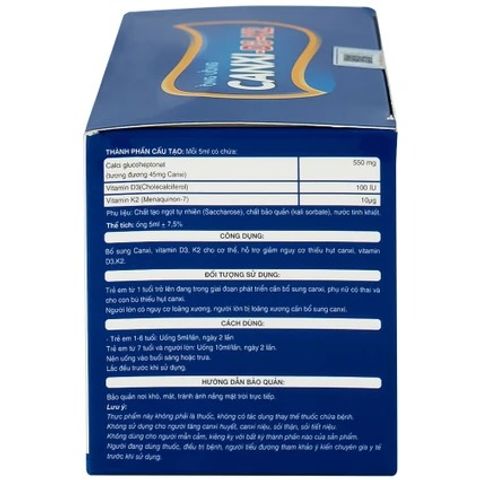 Siro Canxi-D3-K2 Kingphar - Bổ sung Canxi, Vitamin D3 & K2 cho Trẻ Em và Người Lớn - Giải Pháp Tăng Cường Sức Khỏe Xương