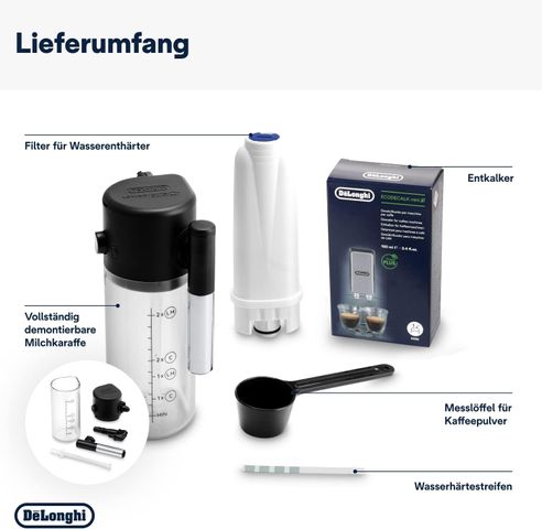 Máy pha cà phê tự động De’Longhi Magnifica Evo ECAM 292.81.SB - Espresso, Cappuccino và Latte với công nghệ LatteCrema