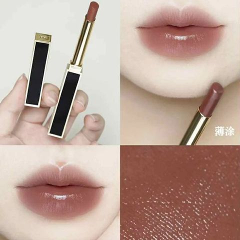 Son Dưỡng Tom Ford Slim Lip Color Shine Lipstick 150 Open Màu Nâu Đất Chính Hãng - Son Dưỡng Ẩm Mịn Màng, Đáng Mua cho Phái Đẹp