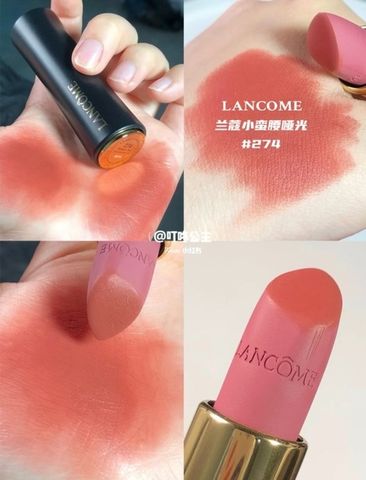 Son Lancome L'absolu Rouge Intimatte 274 French Tea - Son Môi Hồng Đất Chính Hãng, Chất Son Mịn Mượt, Bám Màu Lâu, Dễ Dàng Sử Dụng