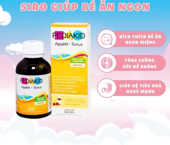 Siro Pediakid Appétit Tonus 125ml - Hỗ Trợ Kích Thích Thèm Ăn Cho Trẻ Biếng Ăn, Giúp Tiêu Hóa Khỏe Mạnh