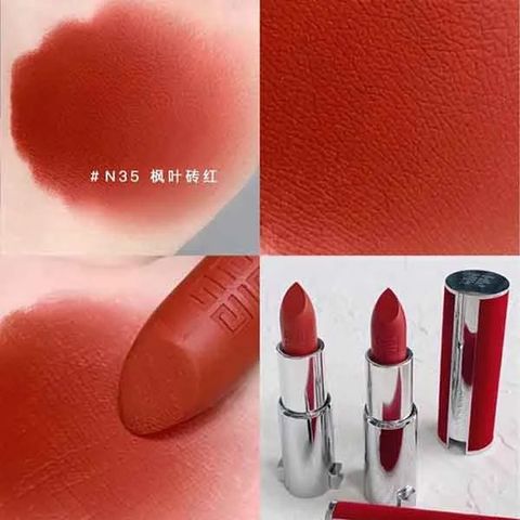 Son Givenchy Le Rouge Deep Velvet N35 Rouge Initie Cam Cháy Cao Cấp - Chất Lượng Sang Trọng, Độ Bám Màu Lâu, Quyến Rũ Mọi Nét Đẹp