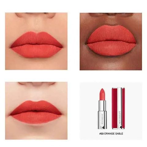 Son Givenchy 33 Orange Sable - Son Môi Cao Cấp Màu Cam San Hô Chính Hãng, Chất Son Mềm Mịn, Bám Màu Lâu, Quà Tặng Tuyệt Vời