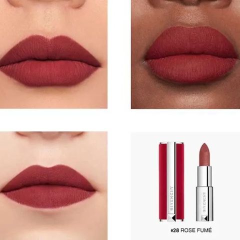 Son Givenchy Le Rouge Deep Velvet Màu 28 Rose Fumé - Son Môi Cao Cấp Đỏ Nâu Sang Trọng Chính Hãng dành cho Phái Đẹp