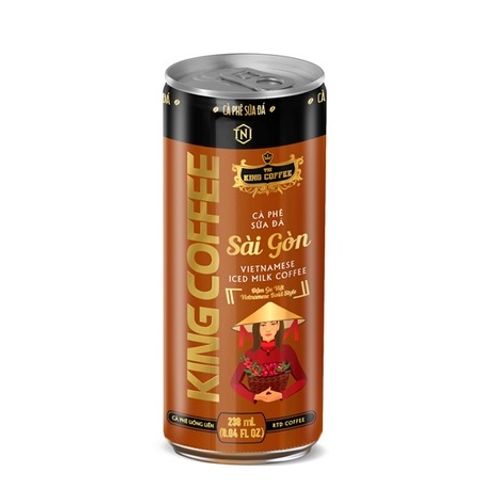 Combo 6 Lon Cà Phê Sữa Đá Sài Gòn 238ml - Thức Uống Đậm Đà Gu Việt, Thưởng Thức Cà Phê Truyền Thống Ngon Lành