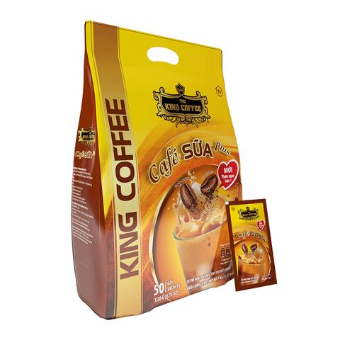 Combo 3 Cà Phê Sữa Plus Hòa Tan 3IN1 TNI KING COFFEE - Túi 50 Gói X 20G - Hương Vị Đặc Trưng Việt Nam, Cà Phê Nguyên Chất