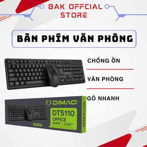 Bàn Phím Có Dây BAK DT5110 & Chuột Máy Tính USB - Phụ Kiện PC Đen Giá Rẻ, Dễ Dàng Lắp Đặt, Tương Thích Laptop, Notebook