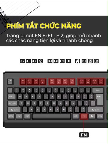 Bàn phím máy tính BAK KM27 Gaming giả cơ phòng full size 104 phím - Gõ nhanh, nhẹ, kết nối dây 1.5m, phù hợp game thủ và văn phòng