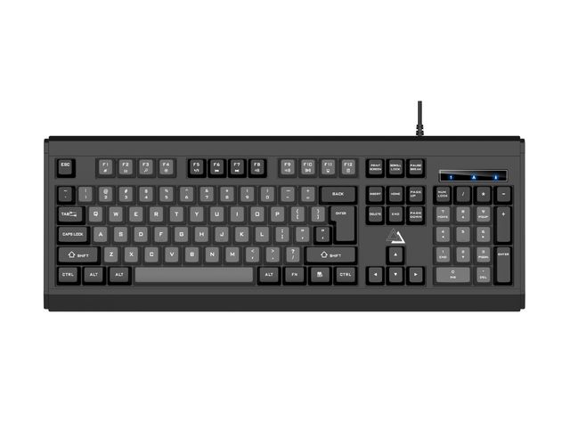 Bàn phím máy tính BAK KM27 Gaming giả cơ phòng full size 104 phím - Gõ nhanh, nhẹ, kết nối dây 1.5m, phù hợp game thủ và văn phòng