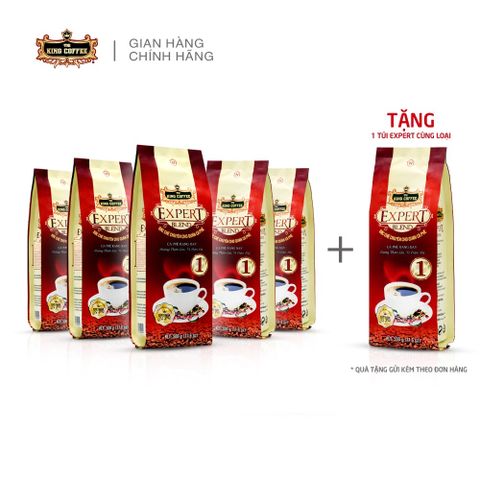 Combo 5 Túi Cà Phê Rang Xay Expert Blend 1 KING COFFEE 500g - Hương Vị Đậm Đà, Nguyên Chất Từ Buôn Ma Thuột