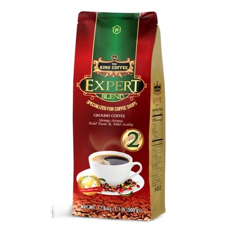 Combo 5 Túi Cà Phê Rang Xay KING COFFEE Expert Blend 500g - Hương Vị Đậm Đà từ Robusta và Arabica Việt Nam