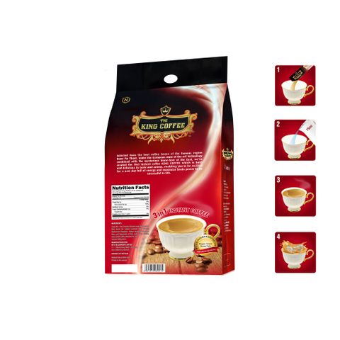 Combo Cà Phê Hòa Tan 3IN1 KING COFFEE - Gói 88x16g + Hộp Tặng 10x16g, Hương Đậm Đà, Thưởng Thức Dễ Dàng
