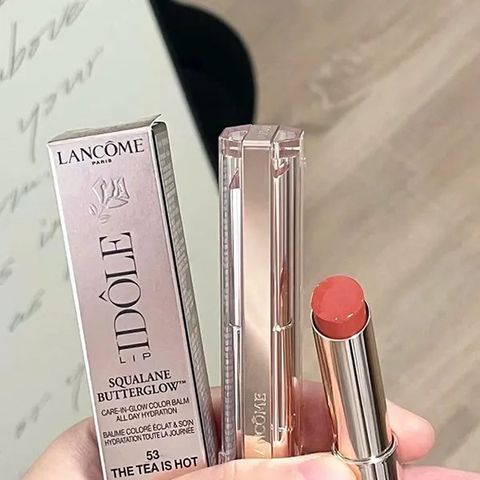 Son Dưỡng Lancôme Idôle Lip Squalane Butterglow 53 The Tea Is Hot - Màu Hồng Nâu Ấm Chính Hãng, Cung Cấp Độ Ẩm Cho Môi