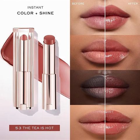 Son Dưỡng Lancôme Idôle Lip Squalane Butterglow 53 The Tea Is Hot - Màu Hồng Nâu Ấm Chính Hãng, Cung Cấp Độ Ẩm Cho Môi