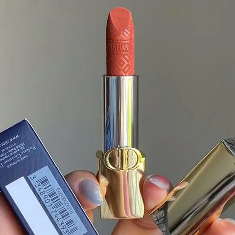 Son Dior Rouge Dior Màu Cam Đất 188 Velvet - Son Môi Lì Phiên Bản Giới Hạn Vỏ Vàng Sang Trọng Chính Hãng