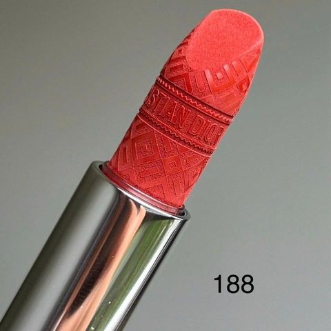Son Dior Rouge Dior Màu Cam Đất 188 Velvet - Son Môi Lì Phiên Bản Giới Hạn Vỏ Vàng Sang Trọng Chính Hãng