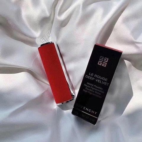 Son Givenchy Le Rouge Deep Velvet Màu 36 Đỏ Tươi Chính Hãng - Đôi Môi Rạng Rỡ, Sang Trọng, Thoải Mái, Độ Bám Màu Tuyệt Vời