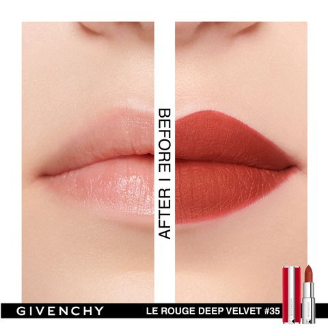Son Givenchy Le Rouge Deep Velvet Màu N35 Cam Cháy - Dưỡng Ẩm, Độ Bám Lâu, Chất Son Mềm Mượt, Phù Hợp Với Tất Cả Trang Phục