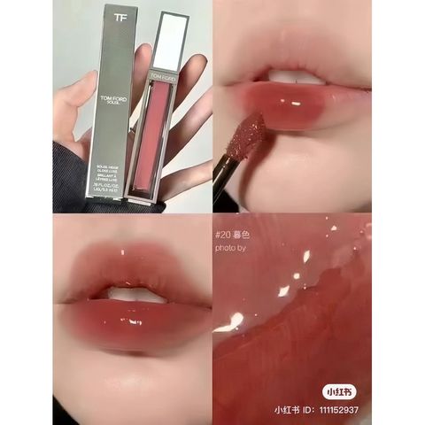 Son Kem Tom Ford Gloss Luxe 20 Phantom - Màu Nâu Đất Chính Hãng, Chất Lượng Cao, Dưỡng Ẩm Mềm Mại, Phù Hợp Mọi Phong Cách