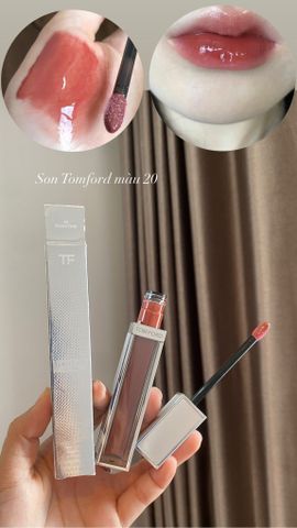 Son Kem Tom Ford Gloss Luxe 20 Phantom - Màu Nâu Đất Chính Hãng, Chất Lượng Cao, Dưỡng Ẩm Mềm Mại, Phù Hợp Mọi Phong Cách
